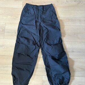 Wide-Leg grey Women's Cargo-Style Pants with Elastic Waist